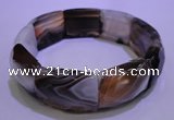 CGB460 8 inches 18*25mm faceted rectangle botswana agate bracelet