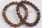 CGB4601 8mm - 9mm round golden rutilated quartz beaded bracelets