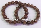 CGB4602 10mm - 11mm round golden rutilated quartz beaded bracelets