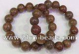 CGB4604 13mm - 14mm round golden rutilated quartz beaded bracelets