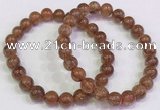 CGB4608 8mm - 9mm round golden rutilated quartz beaded bracelets