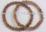 CGB4612 6mm - 7mm round golden rutilated quartz beaded bracelets