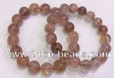 CGB4631 11mm - 12mm round red rutilated quartz beaded bracelets