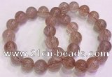 CGB4635 13mm - 14mm round red rutilated quartz beaded bracelets