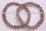 CGB4637 7mm - 8mm round red rutilated quartz beaded bracelets