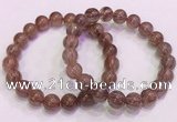 CGB4642 10mm round red rutilated quartz beaded bracelets