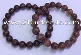 CGB4646 9mm - 10mm round red rutilated quartz beaded bracelets