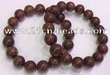 CGB4648 12mm - 13mm round red rutilated quartz beaded bracelets