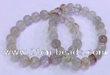 CGB4673 9mm - 10mm round green phantom quartz beaded bracelets