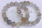 CGB4674 11mm - 12mm round green phantom quartz beaded bracelets