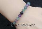 CGB5004 6mm, 8mm round fluorite beads stretchy bracelets