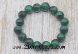 CGB5330 10mm, 12mm round green tiger eye beads stretchy bracelets
