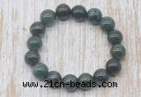 CGB5351 10mm, 12mm round moss agate beads stretchy bracelets