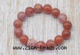 CGB5355 10mm, 12mm round fire agate beads stretchy bracelets