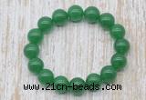CGB5360 10mm, 12mm round green candy jade beads stretchy bracelets