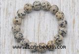 CGB5376 10mm, 12mm round dalmatian jasper beads stretchy bracelets