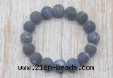 CGB5521 10mm, 12mm round matte sodalite beads stretchy bracelets