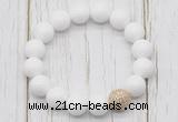 CGB5683 10mm, 12mm candy jade beads with zircon ball charm bracelets