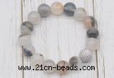 CGB5701 10mm, 12mm montana agate beads with zircon ball charm bracelets