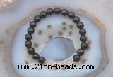 CGB6420 8mm round smoky quartz & rose quartz beaded bracelets