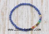 CGB7015 7 chakra 4mm lapis lazuli beaded meditation yoga bracelets