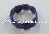 CGB702 8 inches 25*30mm agate gemstone bracelet wholesale