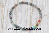 CGB7028 7 chakra 4mm Indian agate beaded meditation yoga bracelets