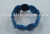 CGB703 8 inches 25*30mm agate gemstone bracelet wholesale