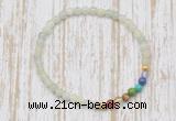 CGB7040 7 chakra 4mm New jade beaded meditation yoga bracelets