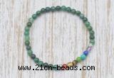 CGB7044 7 chakra 4mm African jade beaded meditation yoga bracelets