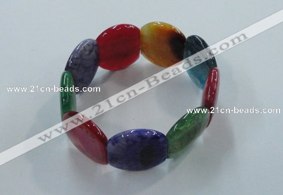 CGB705 8 inches 25*30mm agate gemstone bracelet wholesale