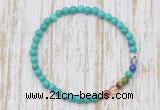 CGB7054 7 chakra 4mm turquoise beaded meditation yoga bracelets