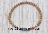 CGB7073 7 chakra 4mm wooden jasper beaded meditation yoga bracelets