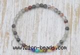 CGB7077 7 chakra 4mm blood jasper beaded meditation yoga bracelets