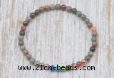 CGB7080 7 chakra 4mm polychrome jasper beaded meditation yoga bracelets