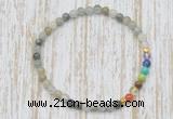 CGB7097 7 chakra 4mm seaweed quartz beaded meditation yoga bracelets