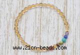 CGB7098 7 chakra 4mm citrine beaded meditation yoga bracelets