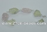 CGB716 8 inches 15*20mm - 20*28mm nuggets mixed quartz bracelets