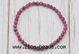 CGB7205 4mm tiny red tiger eye beaded meditation yoga bracelets