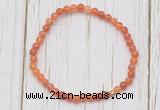 CGB7231 4mm tiny fire agate beaded meditation yoga bracelets