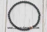 CGB7233 4mm tiny black onyx beaded meditation yoga bracelets