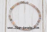 CGB7235 4mm tiny Botswana agate beaded meditation yoga bracelets