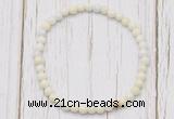 CGB7239 4mm tiny ivory jade beaded meditation yoga bracelets