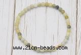 CGB7241 4mm tiny flower jade beaded meditation yoga bracelets