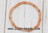 CGB7247 4mm tiny red aventurine beaded meditation yoga bracelets