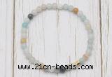 CGB7251 4mm tiny amazonite beaded meditation yoga bracelets