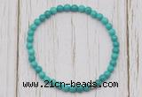 CGB7254 4mm tiny turquoise beaded meditation yoga bracelets