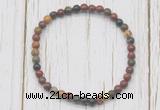 CGB7268 4mm tiny picasso jasper beaded meditation yoga bracelets