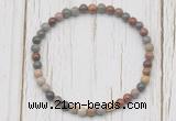 CGB7280 4mm tiny polychrome jasper beaded meditation yoga bracelets