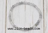 CGB7288 4mm tiny cloudy quartz beaded meditation yoga bracelets